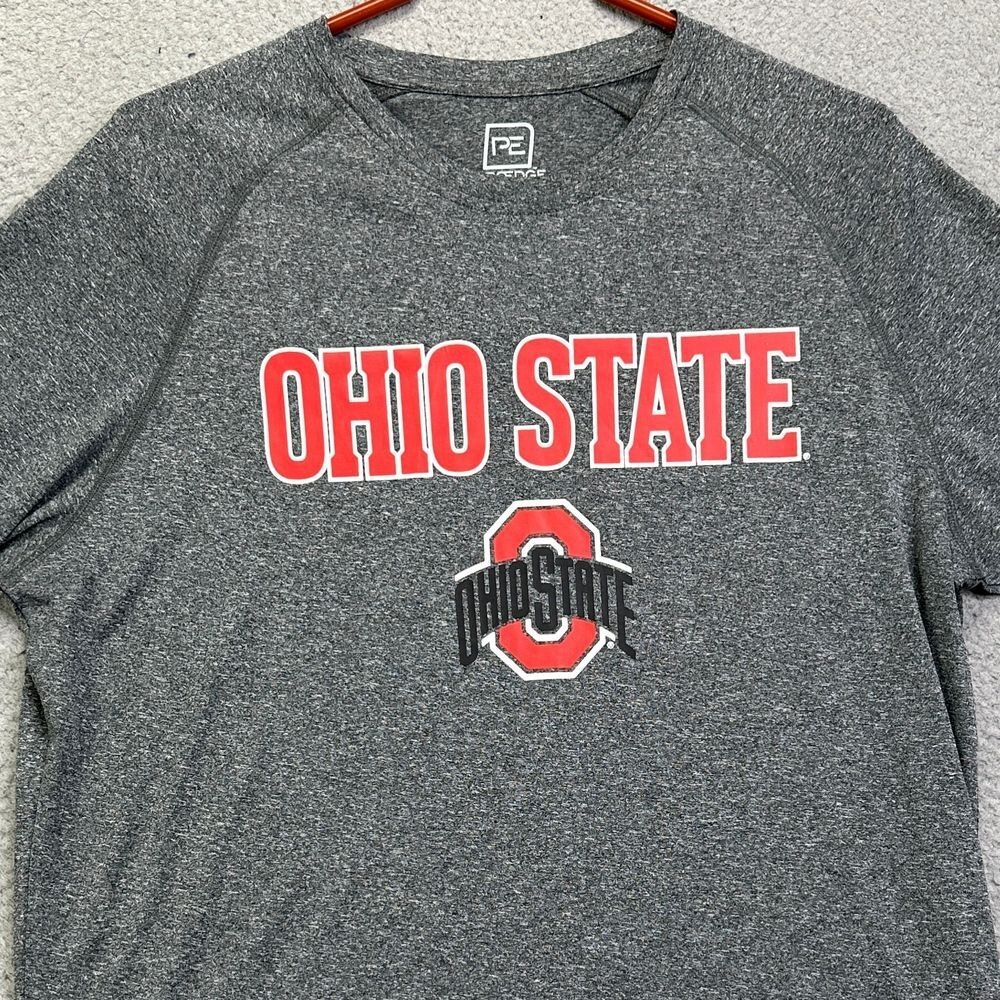 Ohio State Buckeyes T-Shirt Adult Large Grey Tees Mens Pro Edge Knights Apparel